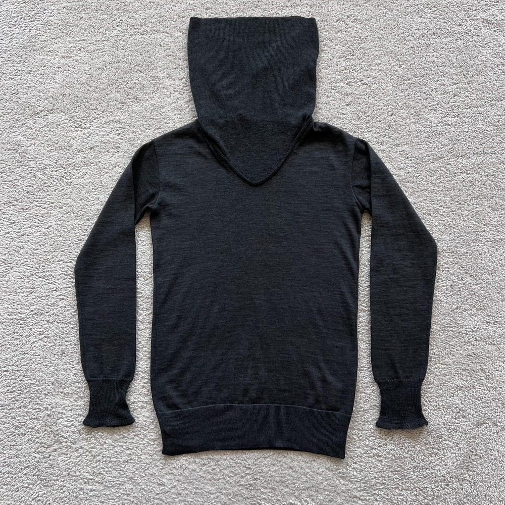 Piazza Sempione High Neck Knit Sweater Womens IT 40 Gray Made Italy